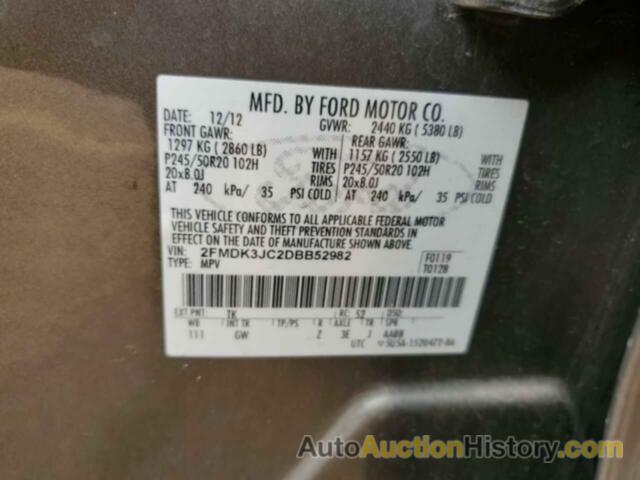 FORD EDGE SEL, 2FMDK3JC2DBB52982