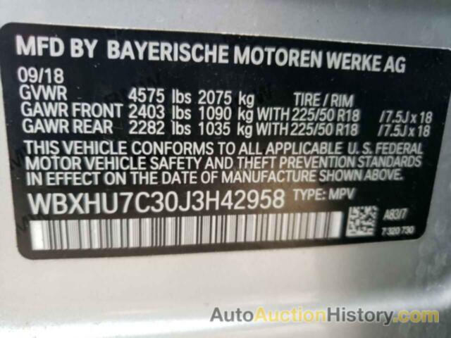 BMW X1 SDRIVE28I, WBXHU7C30J3H42958