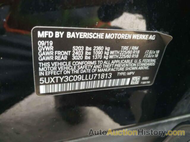 BMW X3 SDRIVE30I, 5UXTY3C09LLU71813