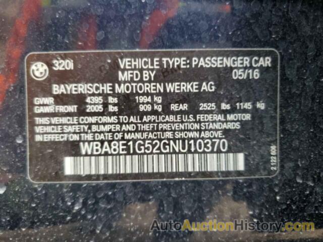 BMW 3 SERIES I, WBA8E1G52GNU10370