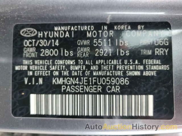 HYUNDAI GENESIS 3.8L, KMHGN4JE1FU059086