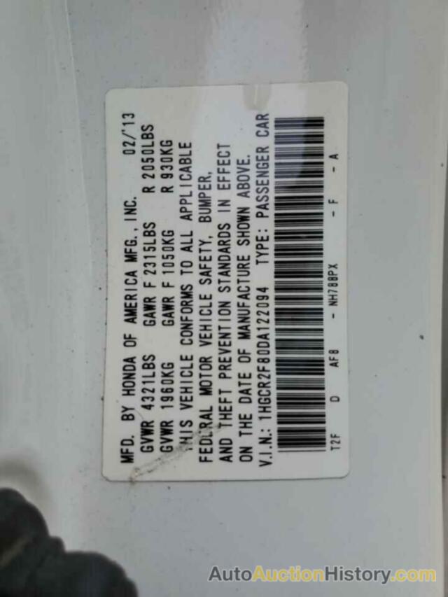 HONDA ACCORD EXL, 1HGCR2F80DA122094