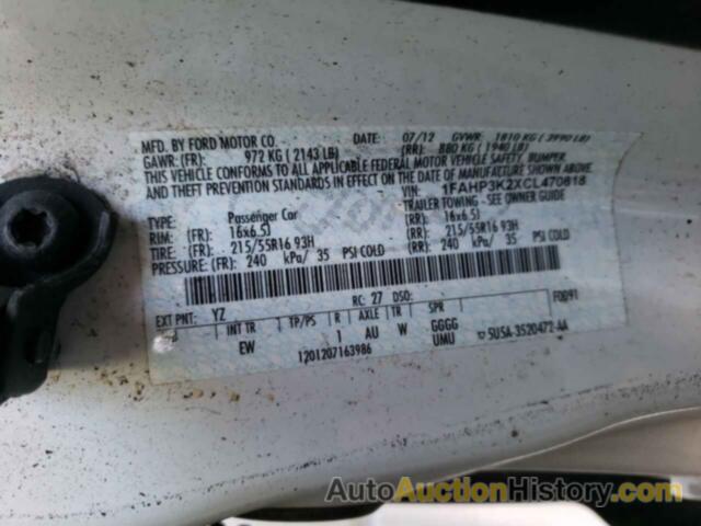 FORD FOCUS SE, 1FAHP3K2XCL470818