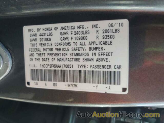 HONDA ACCORD EXL, 1HGCP2F8XAA170851