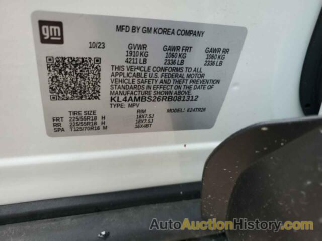 BUICK ENCORE PREFERRED, KL4AMBS26RB081312