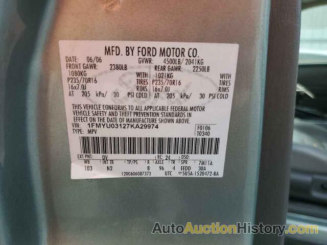 FORD ESCAPE XLT, 1FMYU03127KA29974