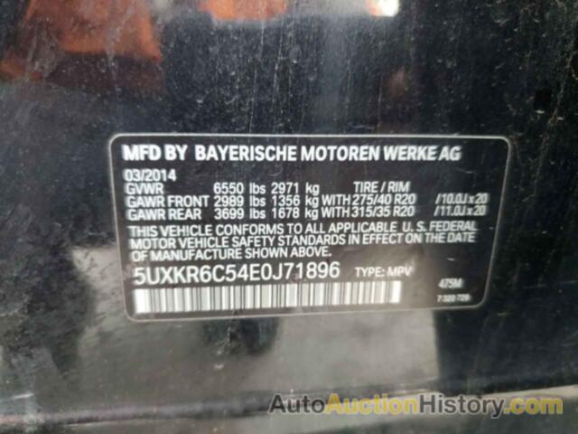BMW X5 XDRIVE50I, 5UXKR6C54E0J71896