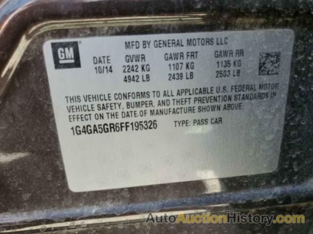 BUICK LACROSSE, 1G4GA5GR6FF195326