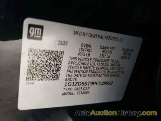 CHEVROLET MALIBU LT, 1G1ZD5ST9PF138992