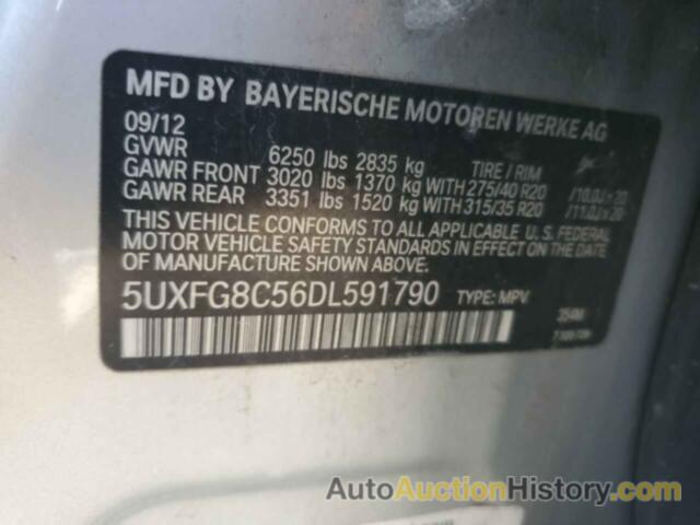 BMW X6 XDRIVE50I, 5UXFG8C56DL591790