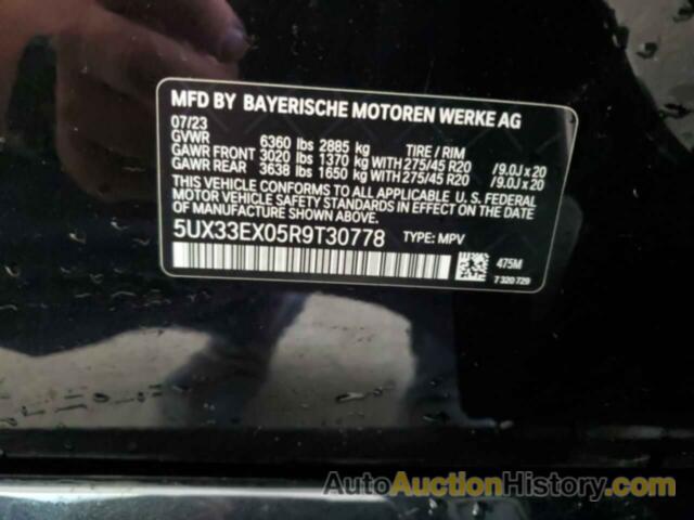 BMW X6 XDRIVE40I, 5UX33EX05R9T30778