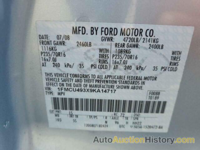 FORD ESCAPE HYBRID, 1FMCU493X9KA14717