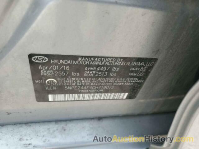 HYUNDAI SONATA SE, 5NPE24AF4GH419072