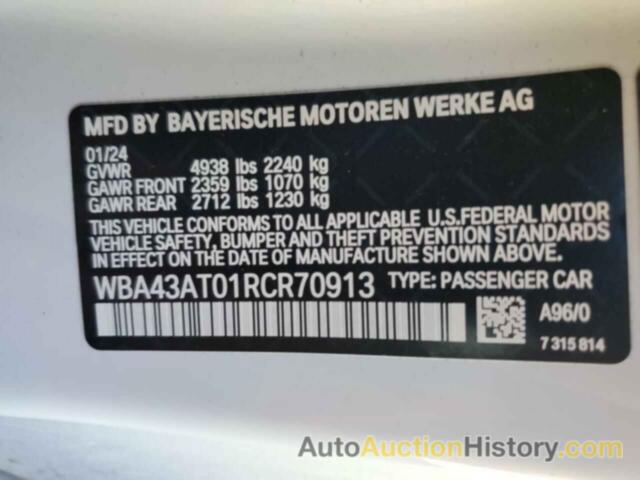 BMW 4 SERIES, WBA43AT01RCR70913