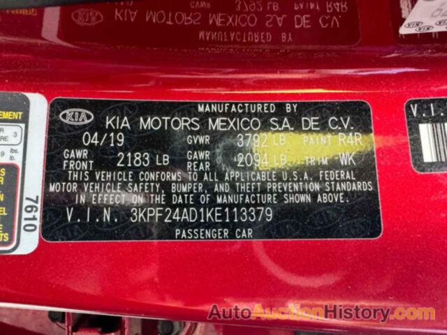 KIA FORTE FE, 3KPF24AD1KE113379