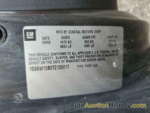 SATURN ION LEVEL 3, 1G8AW15B87Z126917