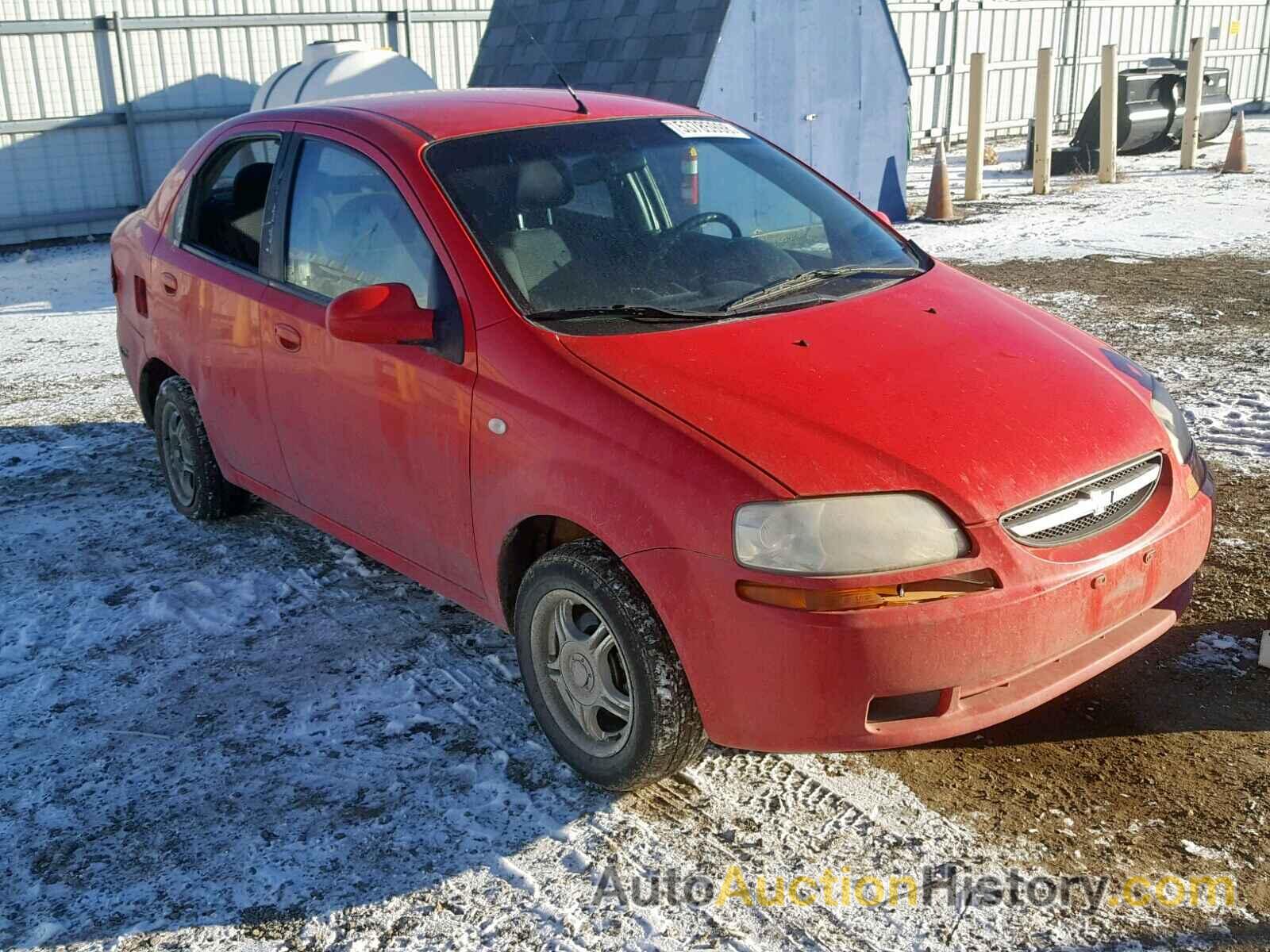 2006 CHEVROLET AVEO BASE, KL1TD56676B641371