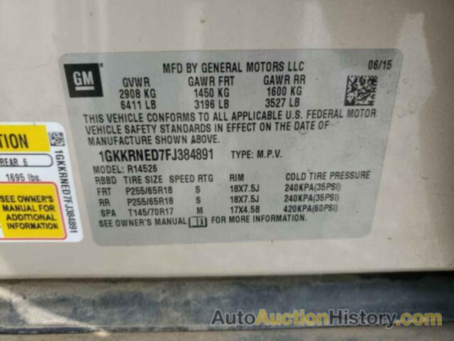 GMC ACADIA SLE, 1GKKRNED7FJ384891