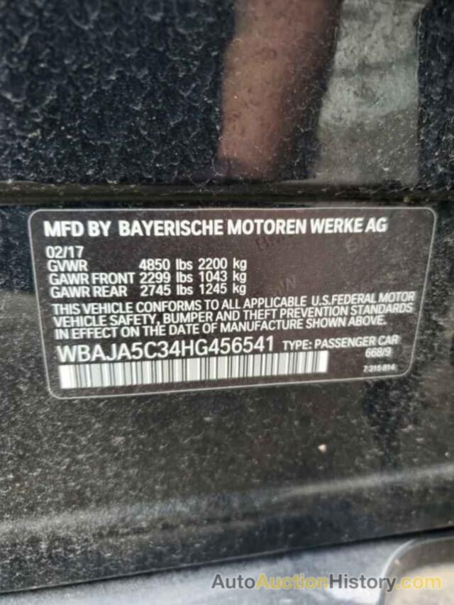 BMW 5 SERIES I, WBAJA5C34HG456541