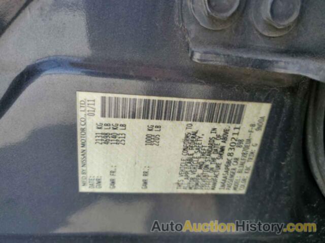 NISSAN MAXIMA S, 1N4AA5AP6BC830211