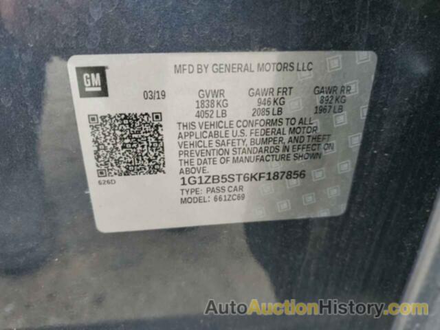 CHEVROLET MALIBU LS, 1G1ZB5ST6KF187856