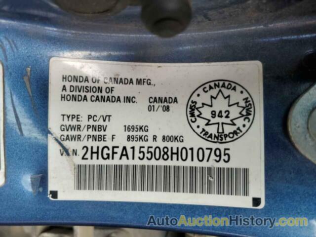 HONDA CIVIC LX, 2HGFA15508H010795