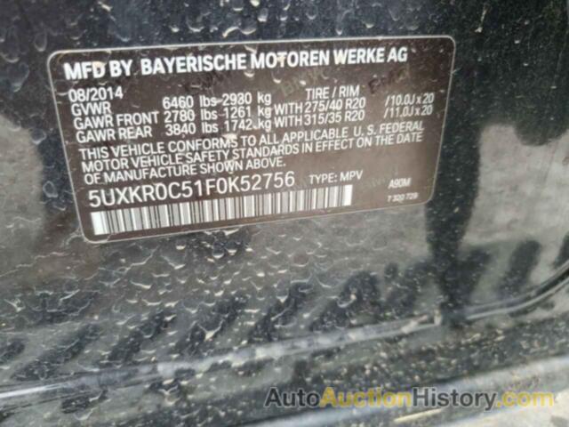 BMW X5 XDRIVE35I, 5UXKR0C51F0K52756