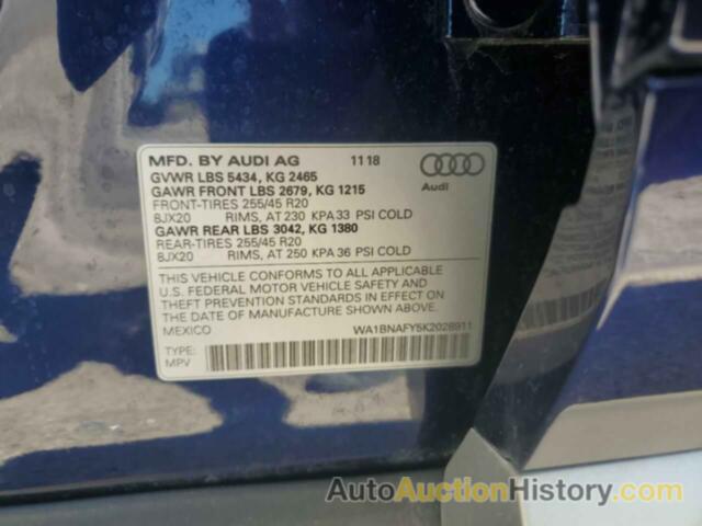 AUDI Q5 PREMIUM PLUS, WA1BNAFY5K2028911