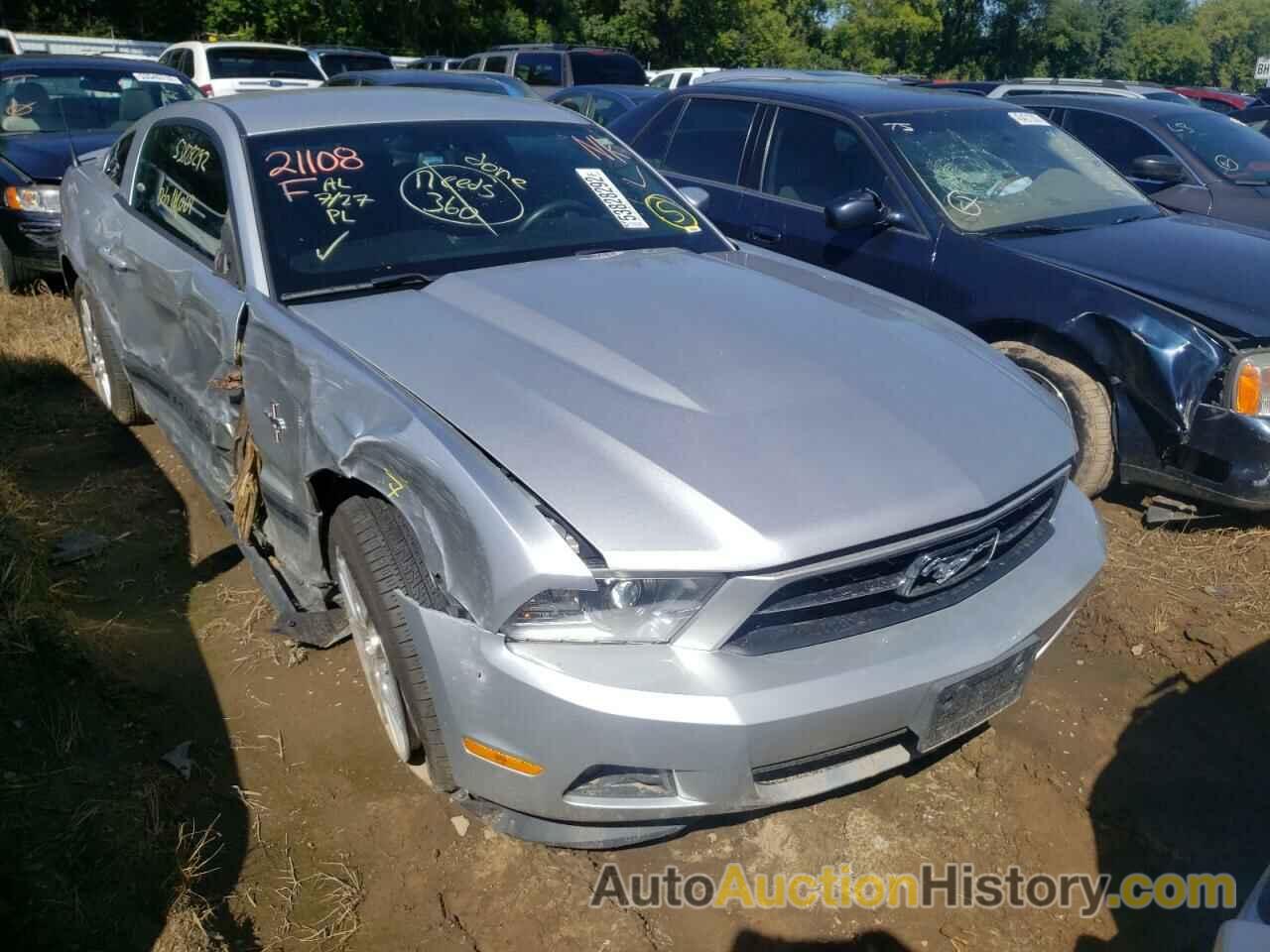 2012 FORD MUSTANG, 1ZVBP8AM5C5263626