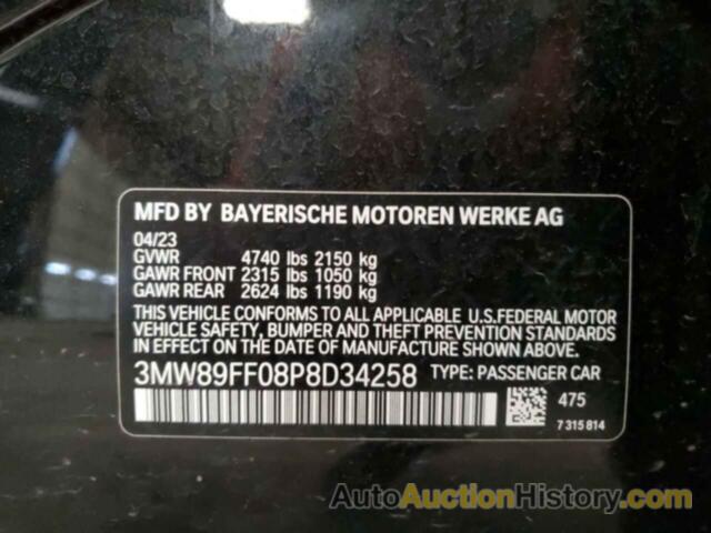 BMW 3 SERIES, 3MW89FF08P8D34258