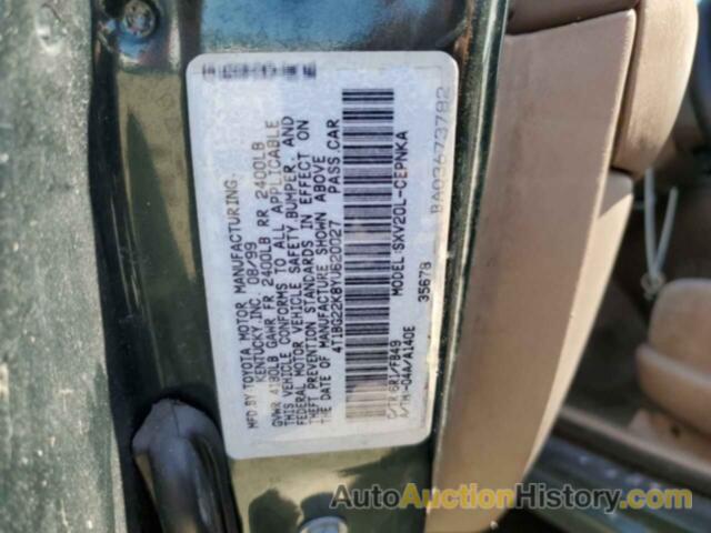 TOYOTA CAMRY CE, 4T1BG22K8YU620027