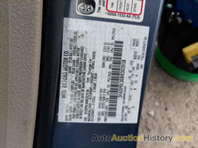 FORD FUSION HYBRID, 3FADP0L30BR302058