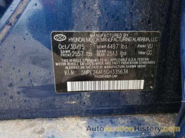 HYUNDAI SONATA SE, 5NPE24AF5GH335634