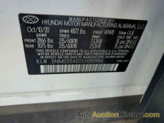 HYUNDAI SANTA FE SEL, 5NMS33AD7LH290986