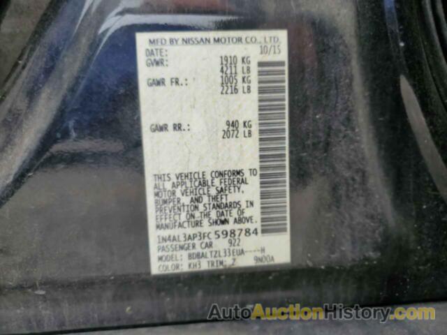 NISSAN ALTIMA 2.5, 1N4AL3AP3FC598784