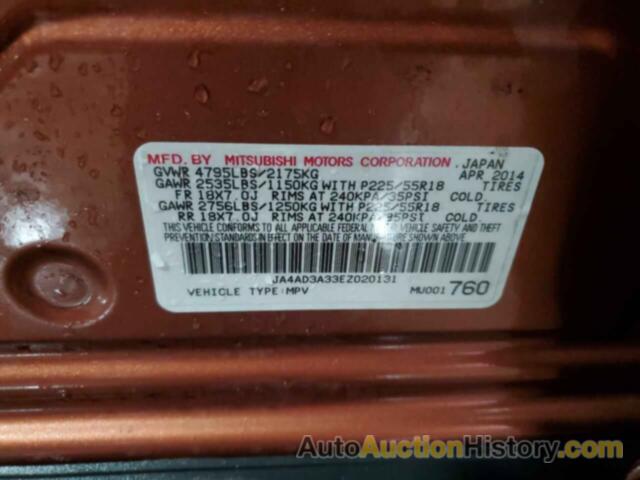 MITSUBISHI OUTLANDER SE, JA4AD3A33EZ020131