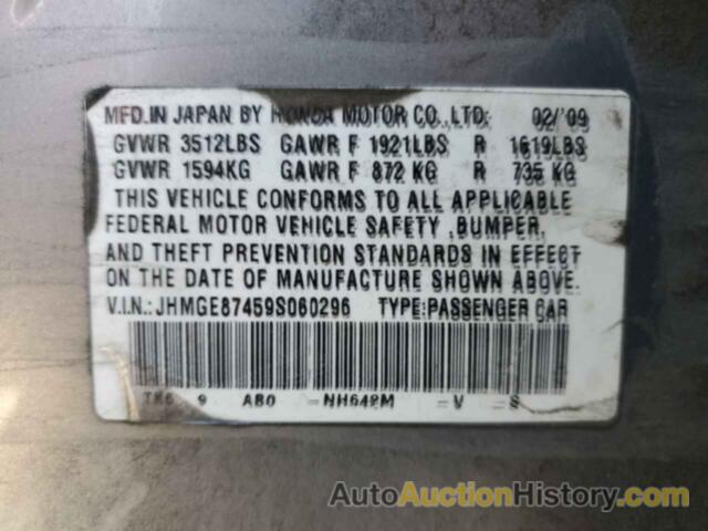 HONDA FIT SPORT, JHMGE87459S060296