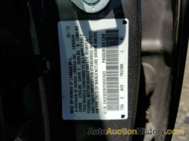 HONDA CIVIC EX, 2HGFB2F87CH551623