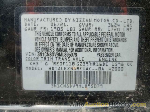 NISSAN VERSA S, 3N1CN8DV9ML895079