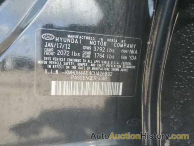 HYUNDAI ELANTRA GLS, KMHDH4AE4CU426892