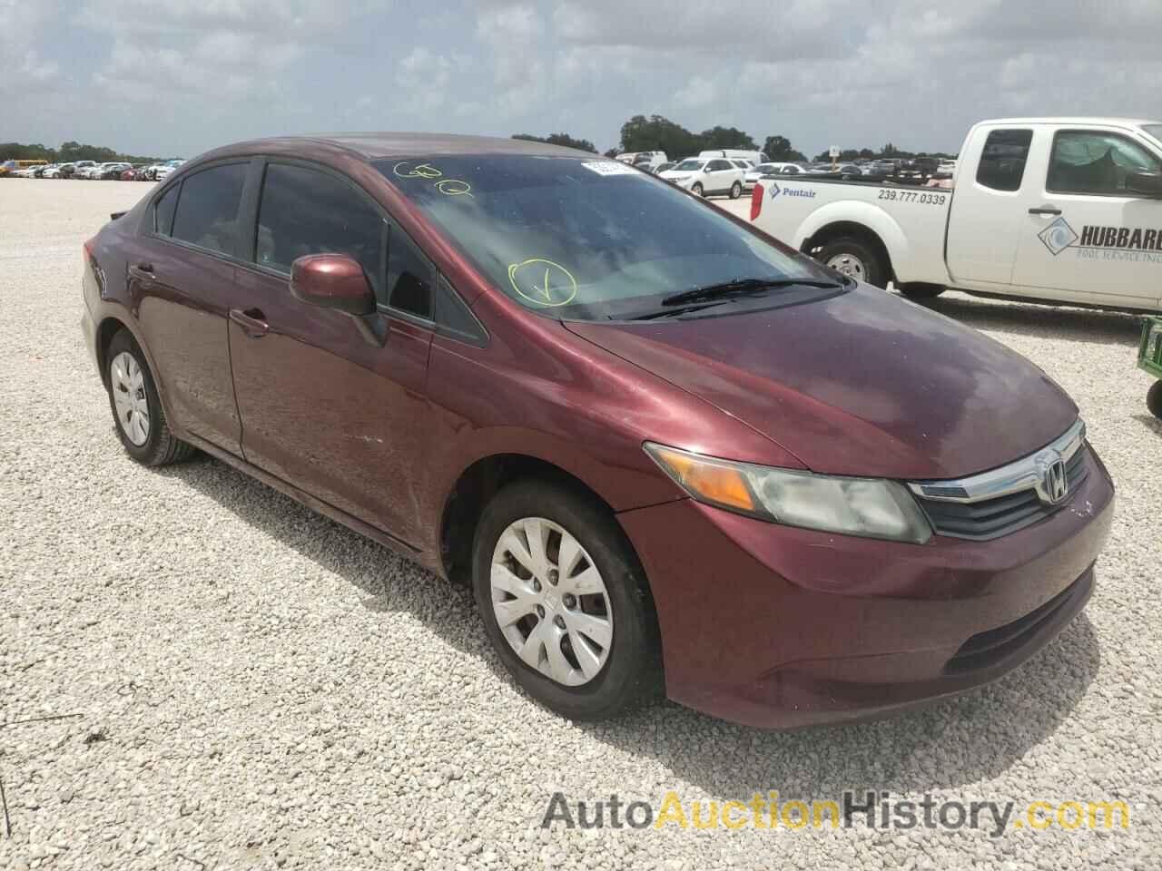 2012 HONDA CIVIC LX, 19XFB2F50CE074842