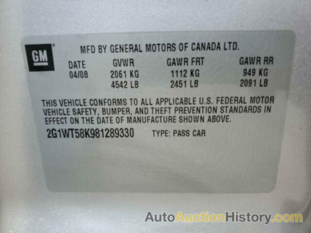 CHEVROLET IMPALA LT, 2G1WT58K981289330