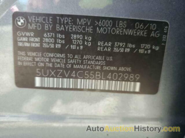 BMW X5 XDRIVE35I, 5UXZV4C55BL402989