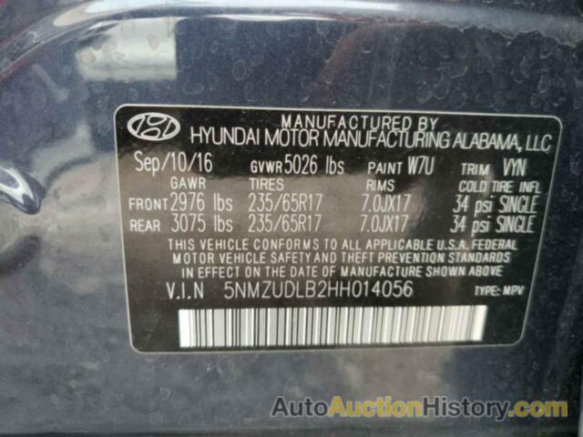 HYUNDAI SANTA FE, 5NMZUDLB2HH014056