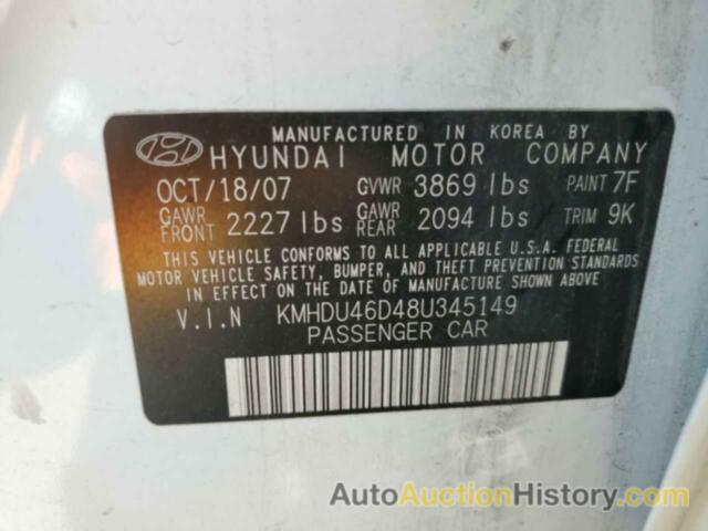 HYUNDAI ELANTRA GLS, KMHDU46D48U345149