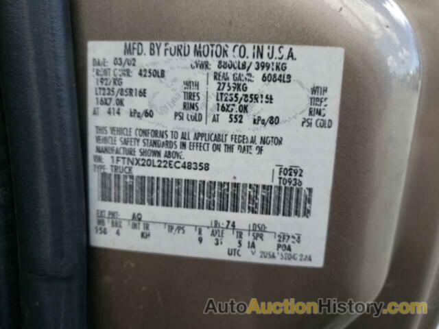 FORD F250 SUPER DUTY, 1FTNX20L22EC48358