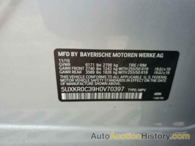 BMW X5 XDRIVE35I, 5UXKR0C39H0V70397