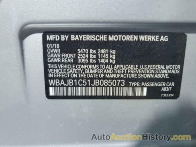 BMW 5 SERIES, WBAJB1C51JB085073
