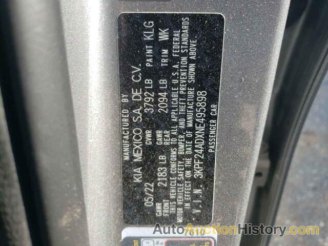 KIA FORTE FE, 3KPF24ADXNE495898