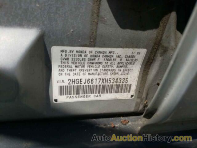 HONDA CIVIC BASE, 2HGEJ6617XH534335